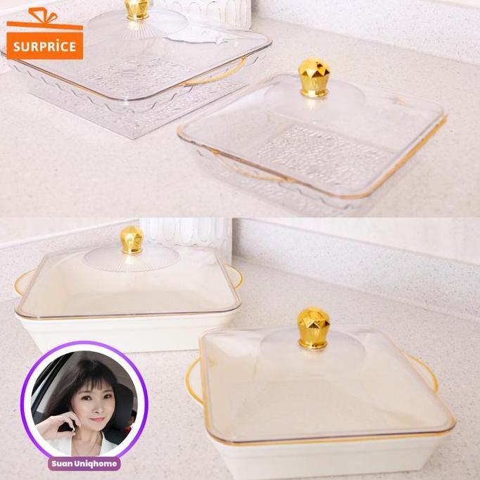 [Suanvinzlie x Surprice] KYRA Set Wadah Lauk dengan Tutup / Set Mangkok Aethetic / Mangkok Plastik B