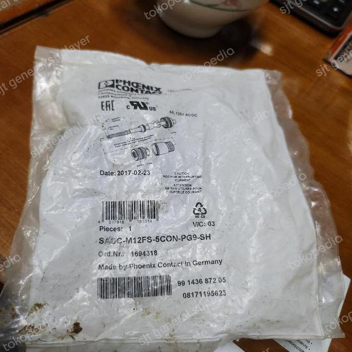 Terbaru SACC-M12FS-5CON-PG 9-SH 1694318 connector m12 5pin phoenix contact sjt92 Kualitas Baik