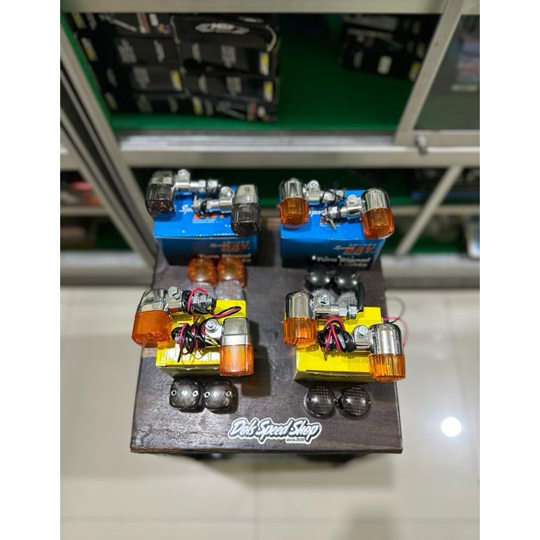 SEIN PALU BULAT RITING PALU KOTAK KACA HITAM SMOKE MIKA HITAM SMOKE LAMPU LED