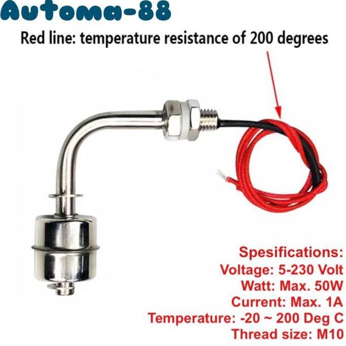 Terpopuler- Float Level Switch Stainless Steel L / Water Level Switch Type Elbow
