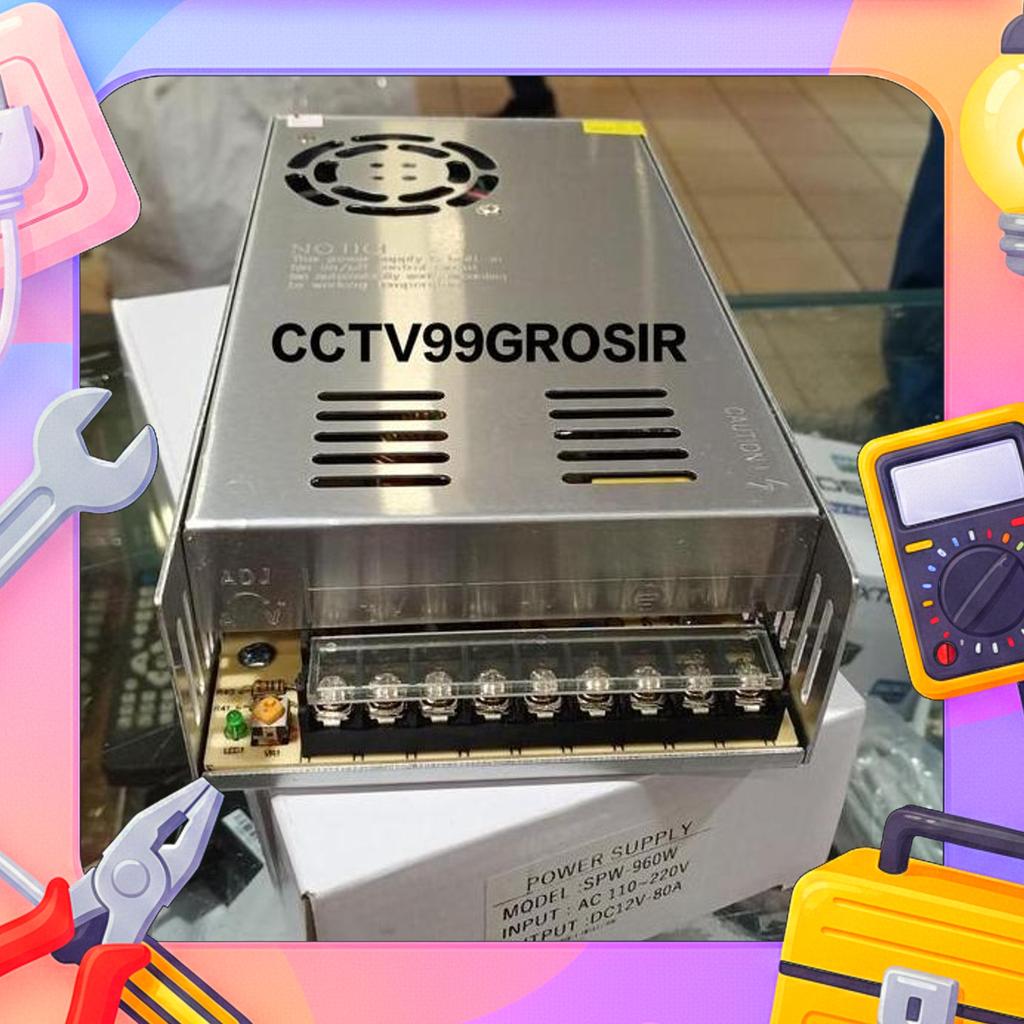 Power Supply 12V 80A High Power Supply 12Volt 80 Ampere Murni 80A 80 A