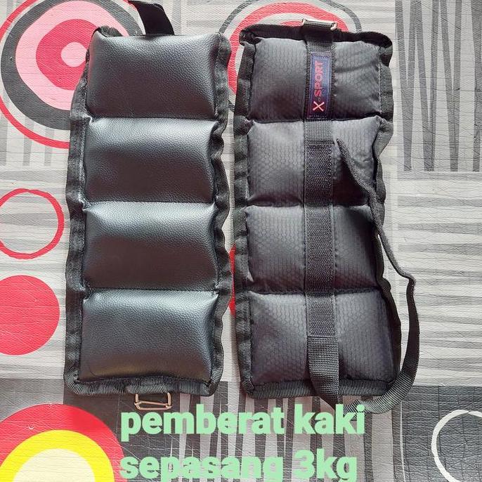 Pemberat kaki 3kg bendel kaki fitness Penguat otot kaki beban olahraga