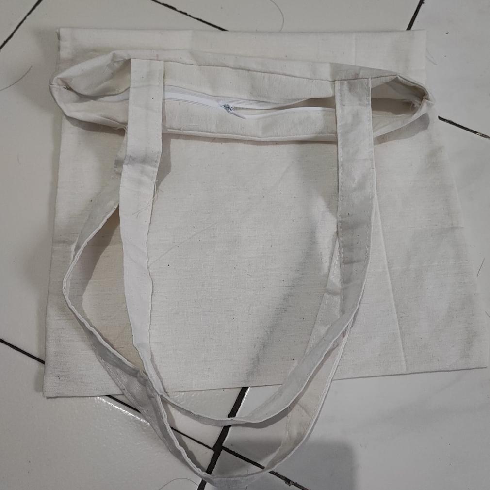 ORIGINAL` HEMAT Tas Blacu POLOS (Resleting) Tote Bag Blacu Gantungan KEKINIAN