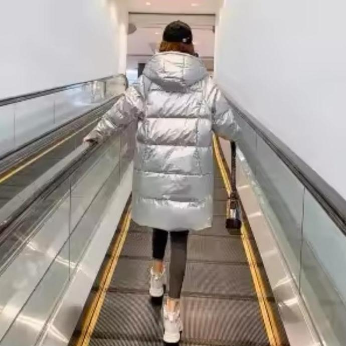 Jaket winter wanita bulu angsa glossy type AD