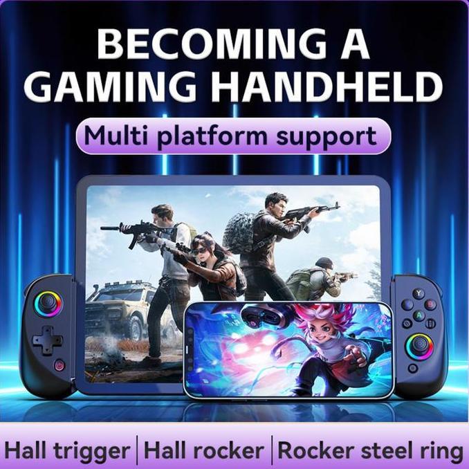 BSP D8 Gamepad Pro RGB / Stik Controller Handheld Grip for iOS Android N-Switch OLED V1 V2 Gamepad b