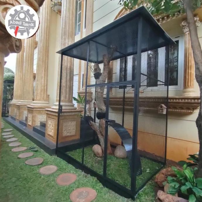 DISKON Kandang Burung Aviary Kotak Super Besar Full Besi Galvanis Anti Karat READY STOCK