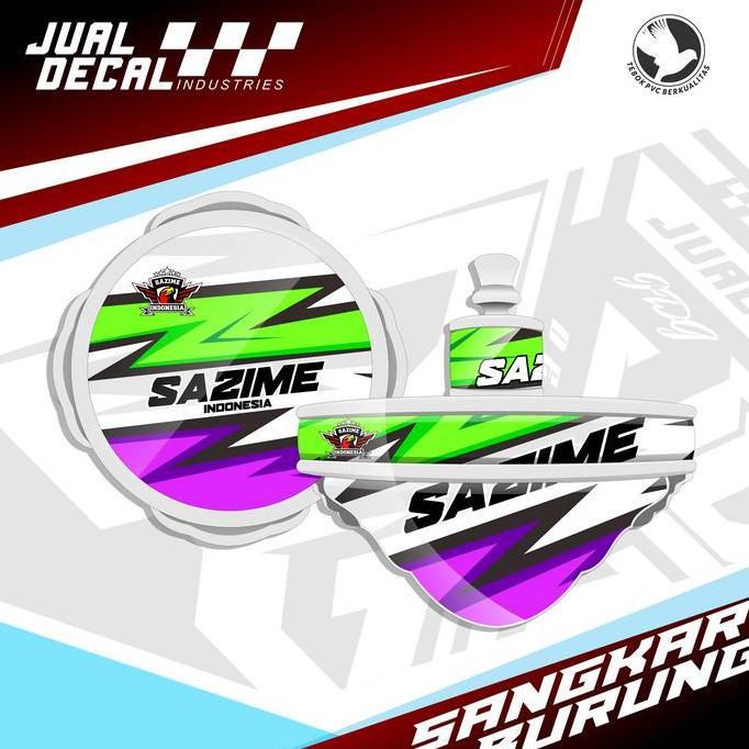 ORIGINAL Stiker Sangkar Lovebird SAZIME Decal Tebok Kandang Burung Love bird READY STOCK