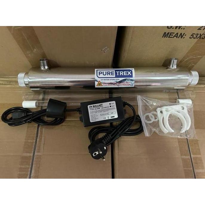 Puretrex Uv Water Sterilizer 6Gpm 25 Watt | Ro Lampu Ultra Violet Baru