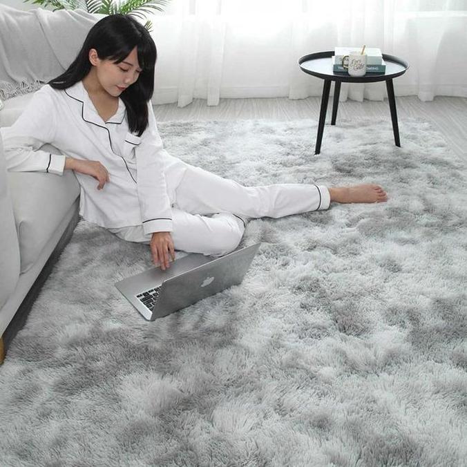karpet lantai bulu tebal minimalis anti slip ruang tamu kamar tidur