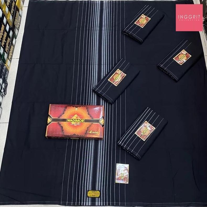 WADIMOR HITAM POLOS TUMPAL DEWASA SARUNG WADIMOR wadimor polos hitam tumpal kembang