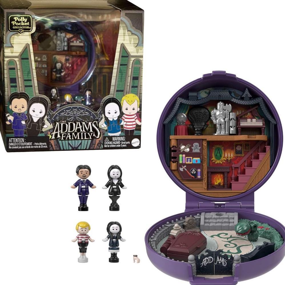 Polly Pocket Collector Playset, The Addams Family Compact with 4 Special Edition