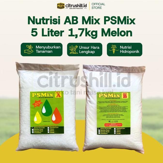 TERBARU - PROMO AB MIX PS MIX 5 LITER 1,7Kg - AB MIX HIDROPONIK - NUTRISI MELON