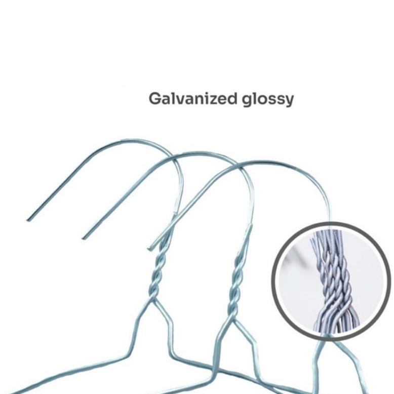 MURAH` VALUE PACK 10 PCS Gantungan Baju Hanger Kawat Laundry stainless ANTI KARAT indokurnia - INDO 