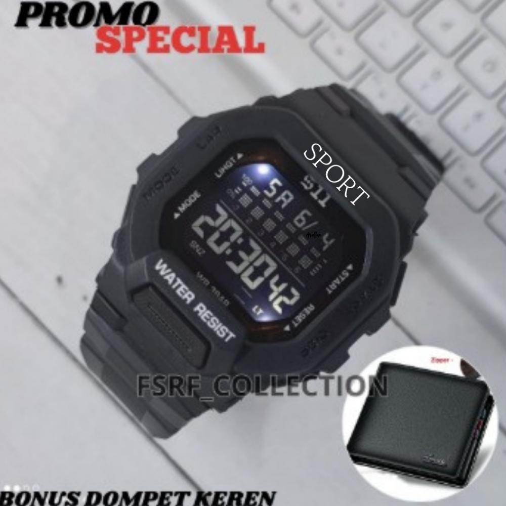 ORIGINAL` TERBARU FREE DOMPET - JAM TANGAN 511  JAM TANGAN DIGITAL LED SPORTY TAHAN AIR WATERPROOF B