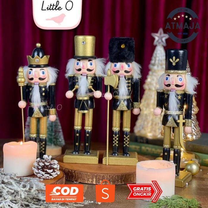ATMAJACOLLECT LITTLE O CHRISTMAS NUTCRACKER SOLDIER PATUNG NATAL DEKORASI NATAL HIASAN NATAL IMPOR A