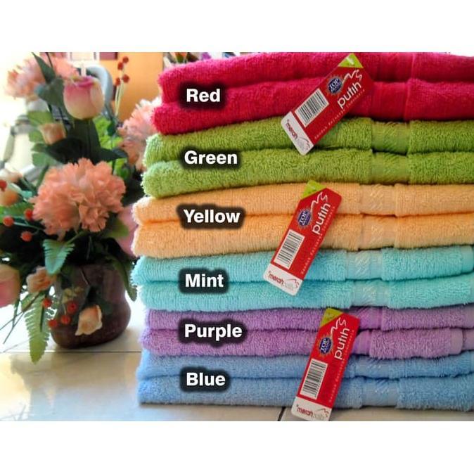 Ready Stock` Kualitas Super Handuk Merah Putih 50X100 - Handuk Mutia  / Handuk Mp 50X100 / Handuk Ka