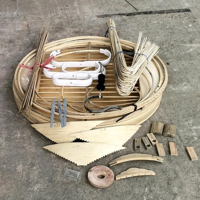 ORIGINAL ambrukan sangkar burung murai no 2,3 ceper (dm 55,58cm)siap rakit sangkar murai 2 READY STO