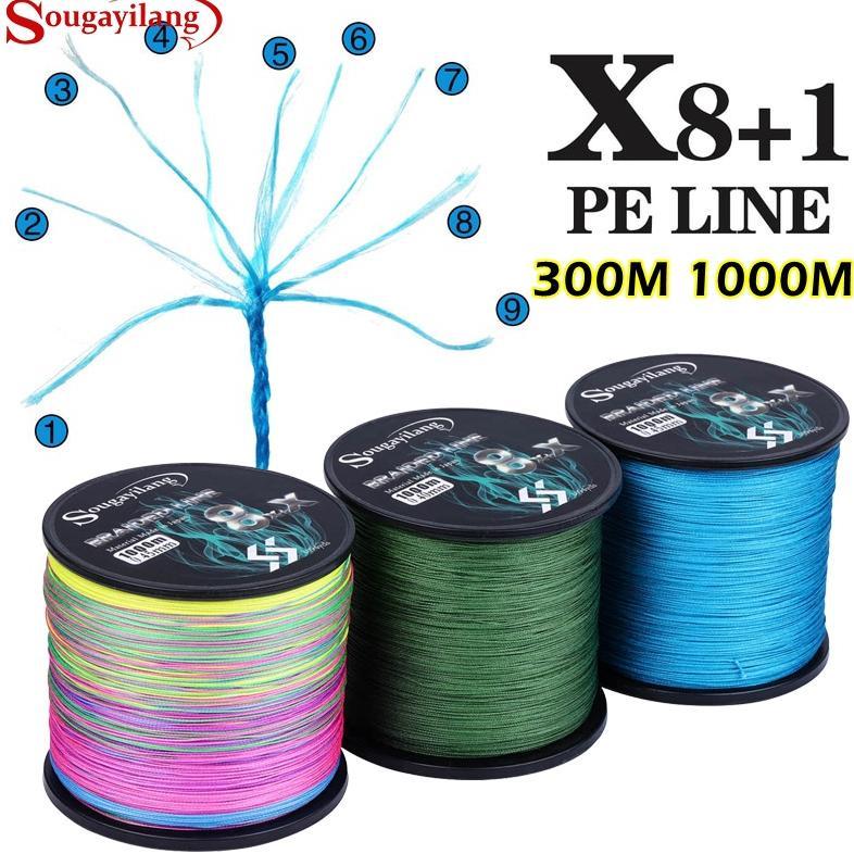 READYGan- Sougayilang Senar PE X8+1 300M 1000M Senar Pancing X9 Kuat Dan Anti Keriting Braided Benan