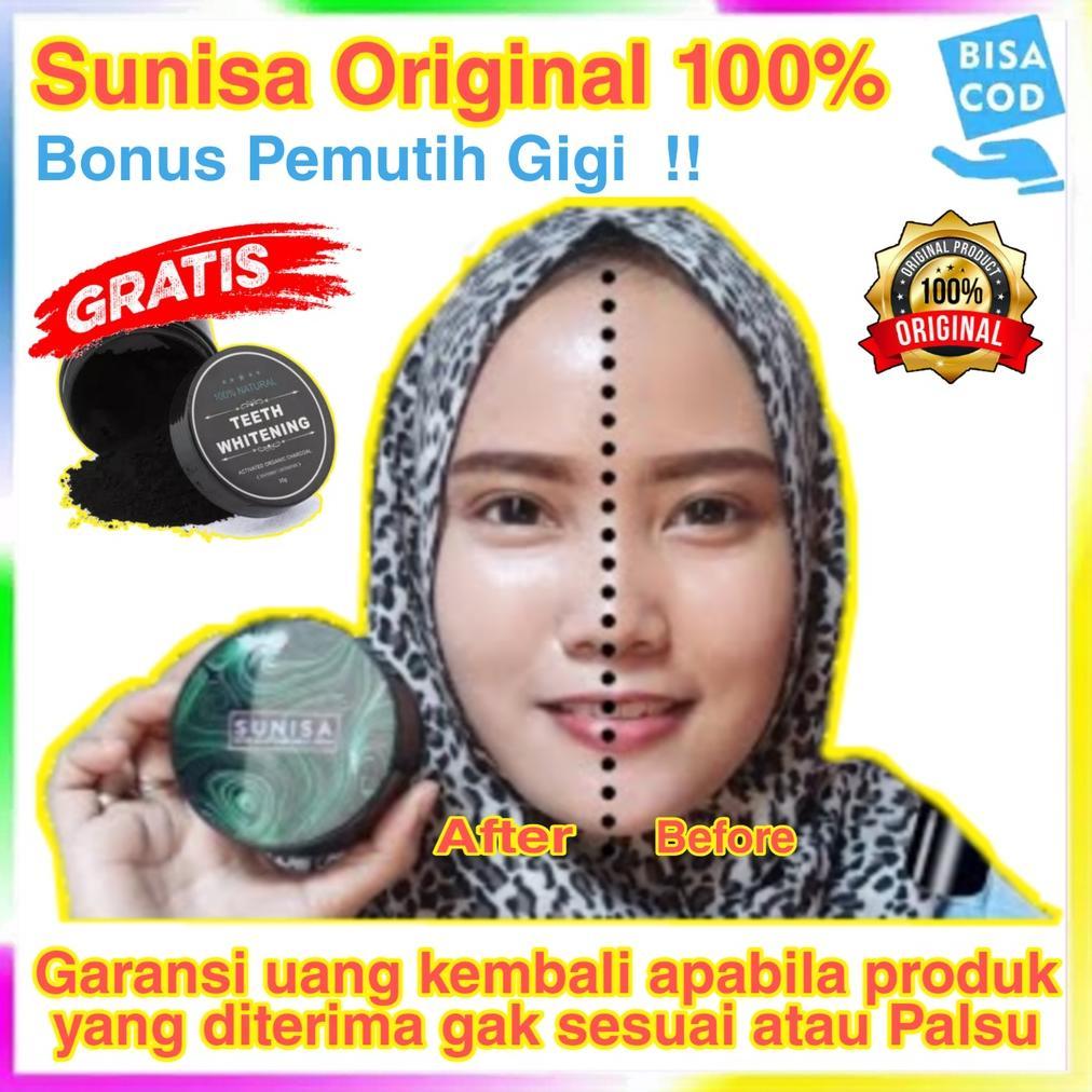 JaminanDonk- Bedak Sunisa BPOM Original 100% ( BONUS PEMUTIH GIGI ) Sunisa air Cushion Waterproof Ta