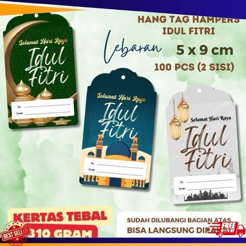 GROSIR 100PCS HANG TAG PARCEL KARTU UCAPAN IDUL FITRI / LEBARAN HANGTAG 2025 COD