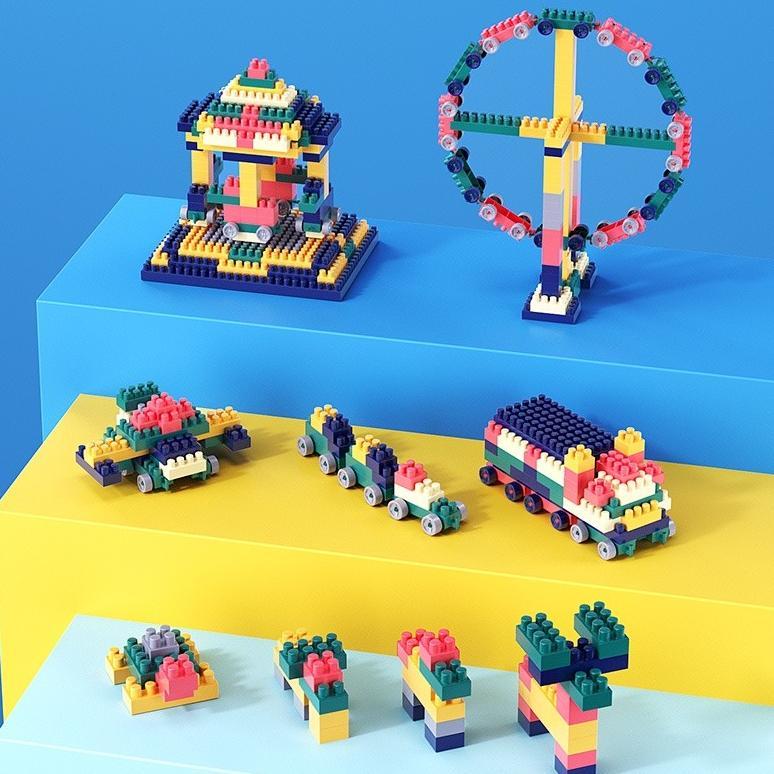BestPromo Ohsome - Mr. Man 260Pcs Puzzle Building Blocks/Gift/ Partikel Berukuran Besar/Diy/Sni/360P