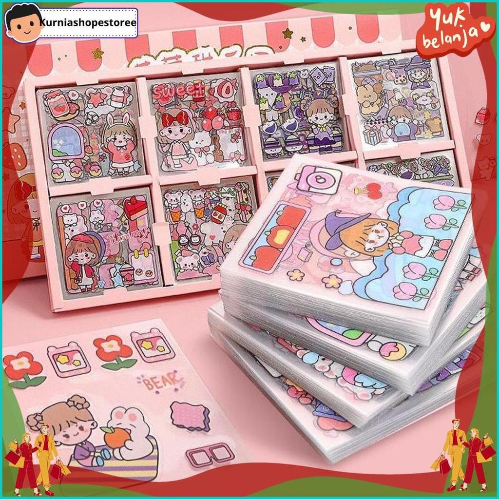 200 lembar Sticker Box PVC Jumbo Size Stiker UNIK