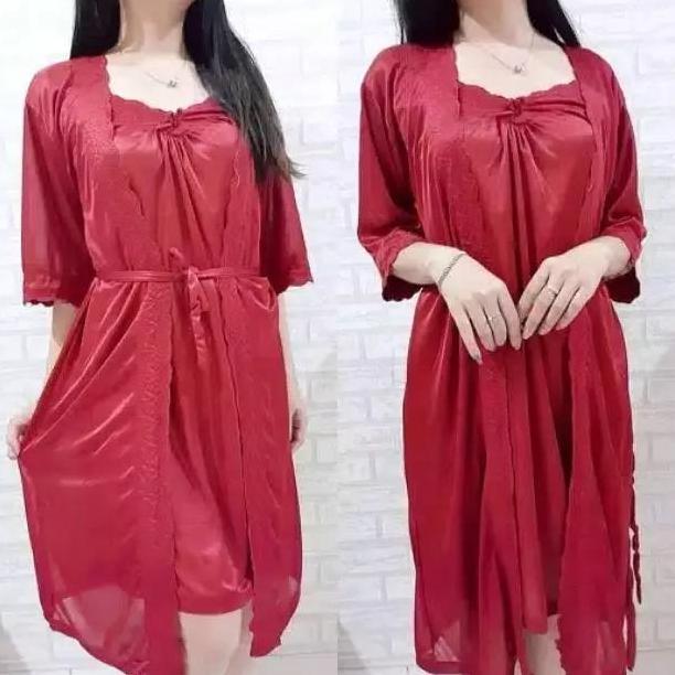 Hampers Lingerie Set Wanita / Baju Tidur Lingerie Satin / Kado Pernikahan Dan Seserahan / Hampers We