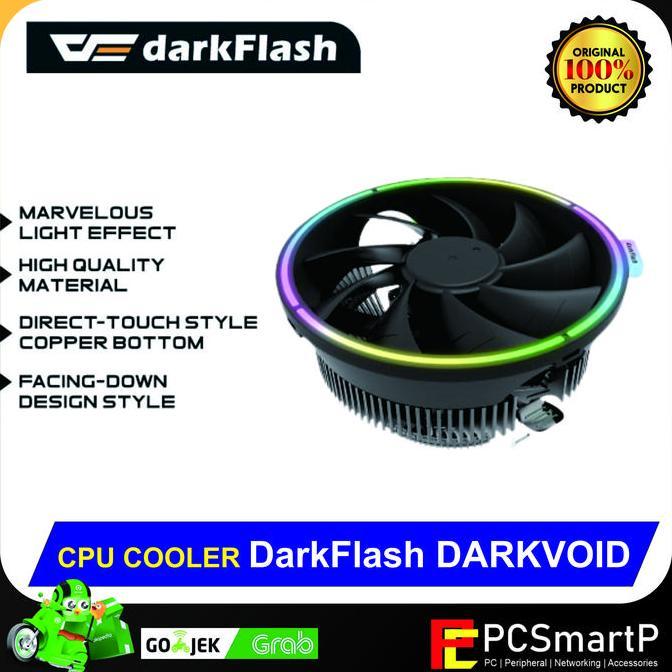 promo FAN PROCESSOR DARKFLASH DARKVOID -  LED CPU Cooler DARKFLASH terlaris