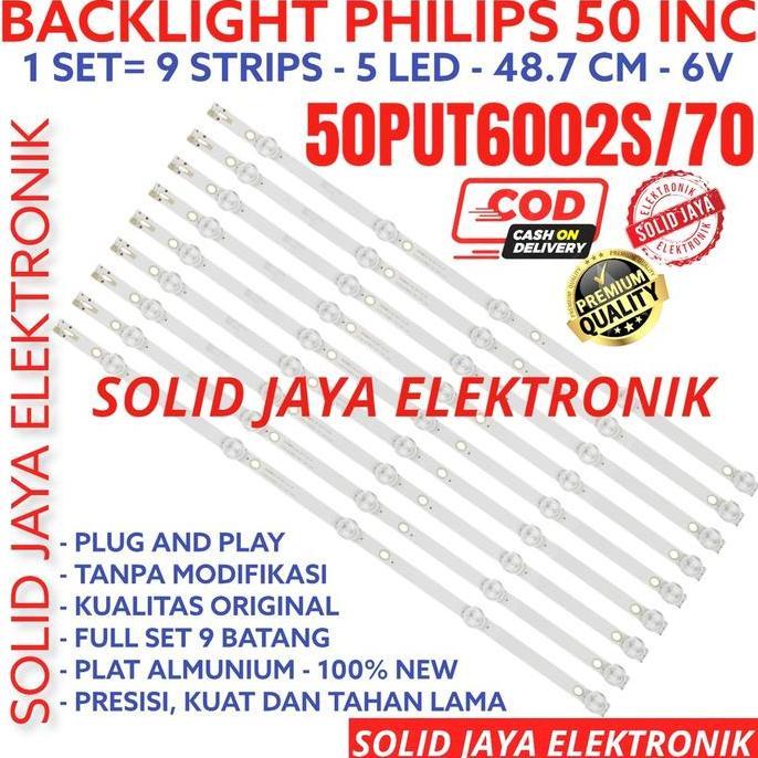 BACKLIGHT TV LED PHILIPS 50 INC 50PUT6002 50PUT6002S 70 50PUT LAMPU BL 5K 6V 50PUT6002S/70 INCH IN 6