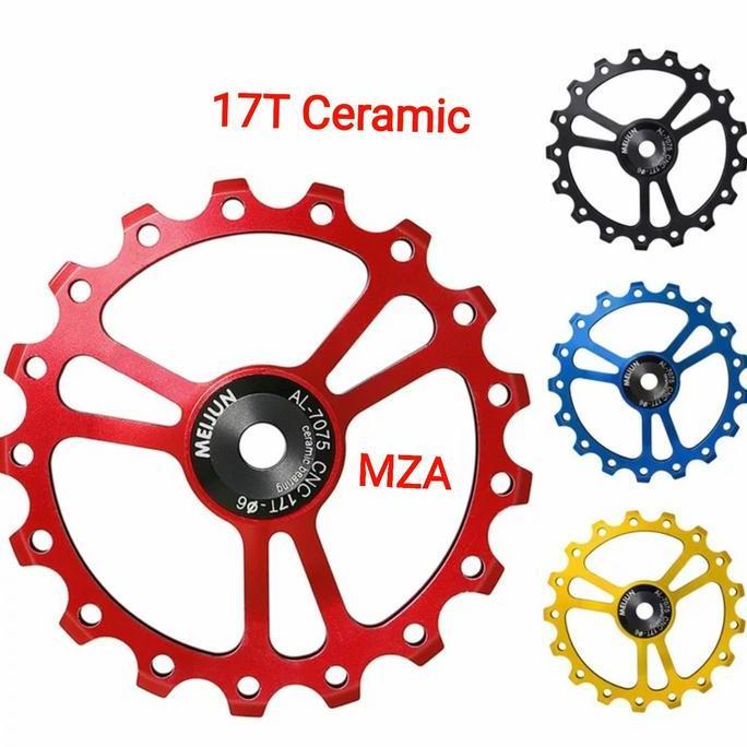 Promo Meijun Pulley 17T Ceramic Bearing Pulley RD Sepeda Ceramic Oversize Diskon
