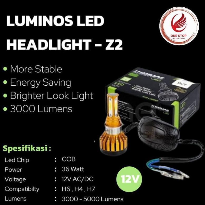 Lampu Depan LED LuminosLed Z2 2 Warna Putih Kuning Semua Motor