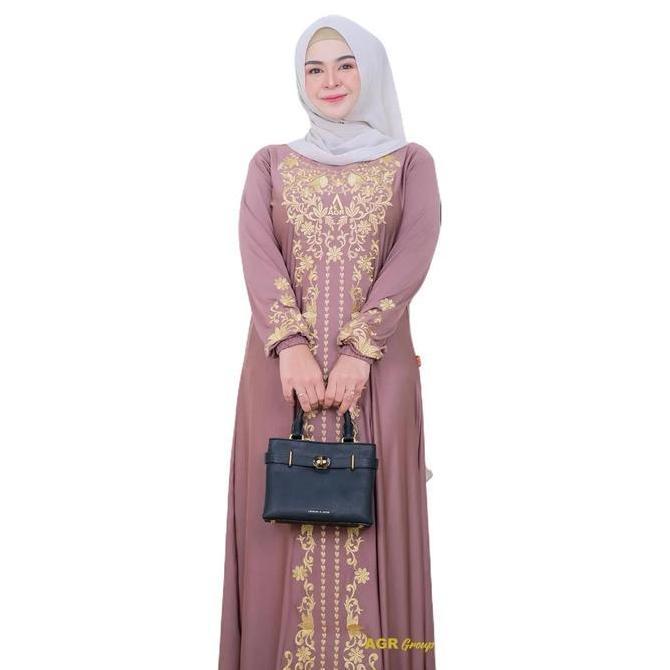 Gamis Wanita Terbaru Nuansa Kita Bahan Jersey Livina LD 100-120 Baju Dress Muslim Dewasa Pesta Lebar