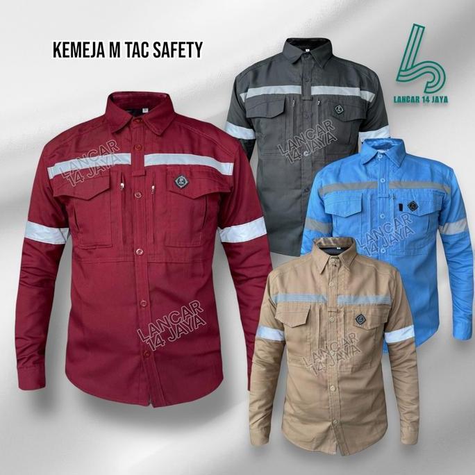 KEMEJA TAKTIKAL M-TAC SAFETY BAJU PANJANG WEARPACK PRIA COTTON DRILL PANJANG ATASAN TERBARU TERMURAH