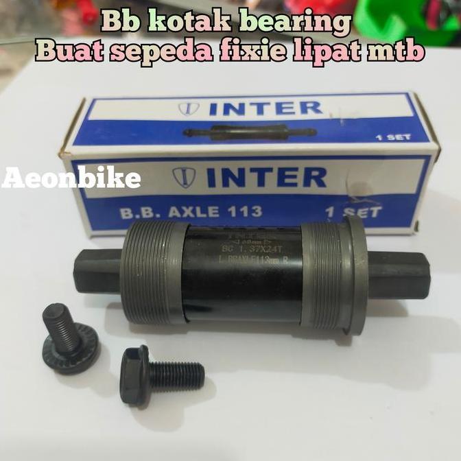 bb axle 113 1 set inter bb kotak sepeda fixie lipat mtb bearing tengah sepeda bearing tengah gear te