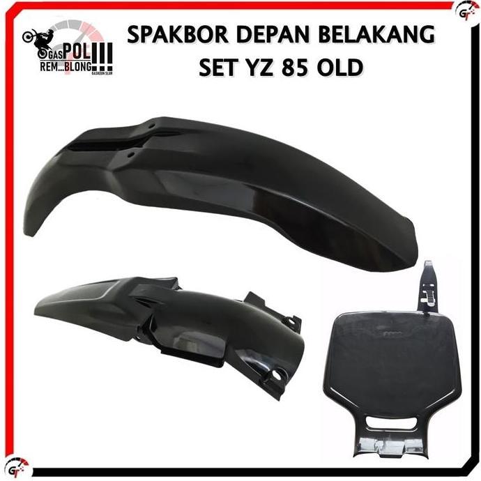 SPAKBOR SET DEPAN BELAKANG PAPAN NOMOR YZ 85 OLD MOTOR CROSS TRAIL ORIGINAL DAN TERPERCAYA