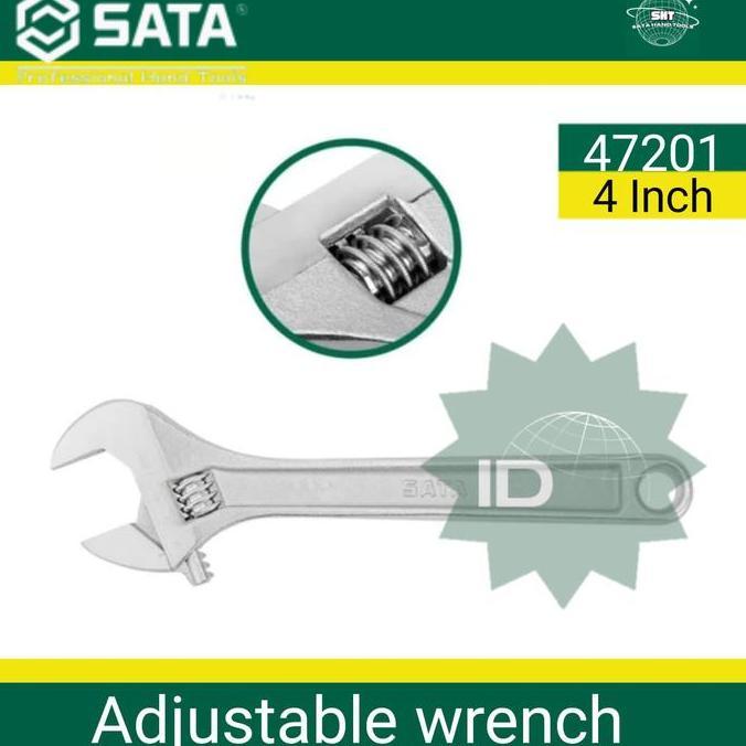 SATA Kunci Inggris 4 Inch 47201 Adjustable Wrench DISKON