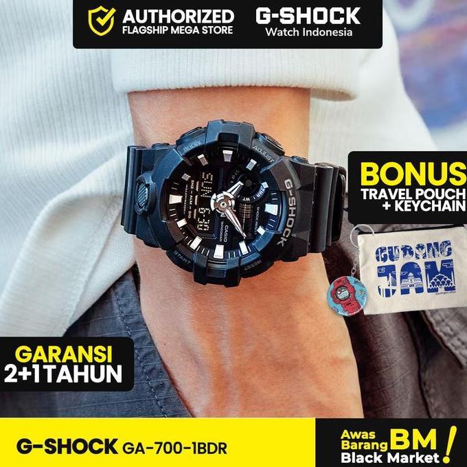 New- G-Shock Gshock Ga-700-1Bdr Ga-700-1B Ga-700 Ga700 Ga 700 Jarum Kaca Watches Jam