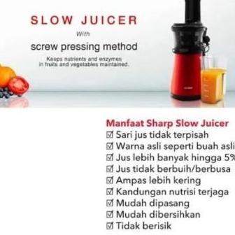 New- Sharp Slow Juicer Ej-C20Y-Rd Ejc20Yrd Ej- C20Yrd Ejc20 Yrd
