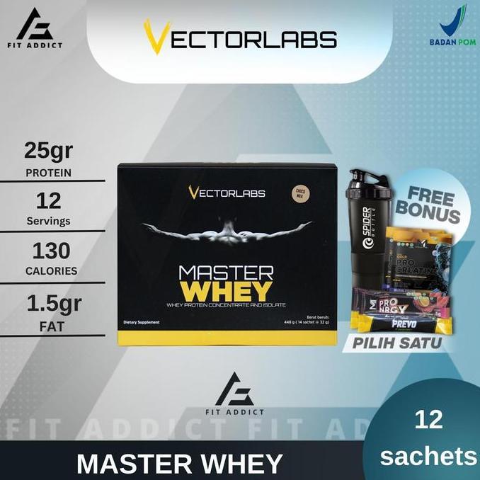 Gasskuy- Vectorlabs Master Whey 1 Lbs Lb 12 Sachet 1Lb Vector Labs Whey Protein