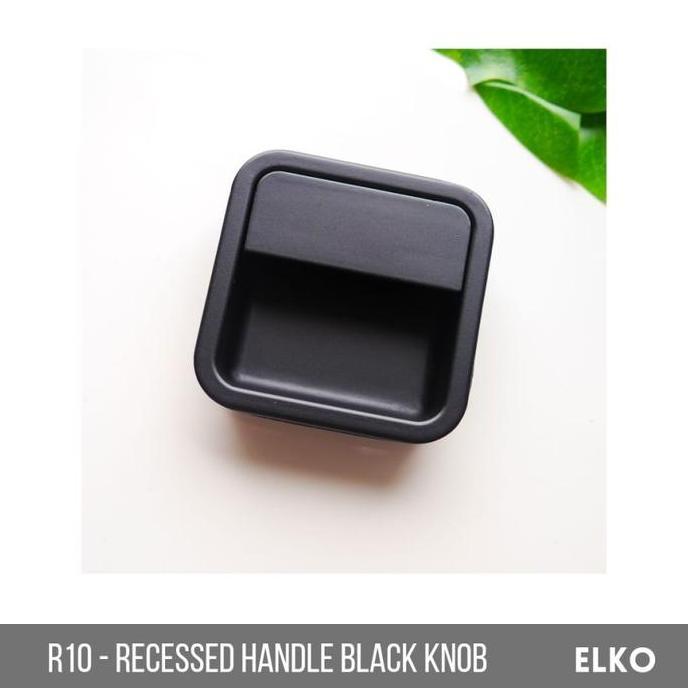 Newcap- Etivo R10 Recessed Handle Pair Black | Tarikan Laci Tanam Gagang Lemari