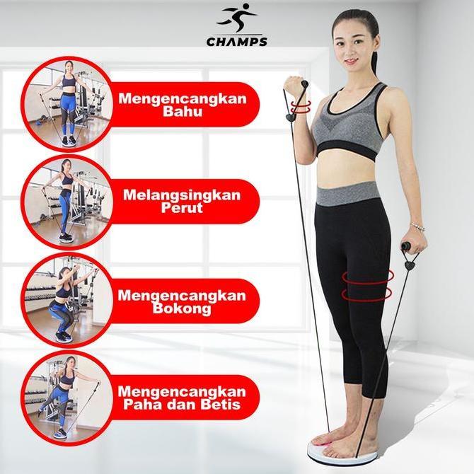 Lansungkirim- Champs Magnetic Trimmer Perut Body Plate Dengan Tali & 8 Titik Magnet Refleksi | Alat 