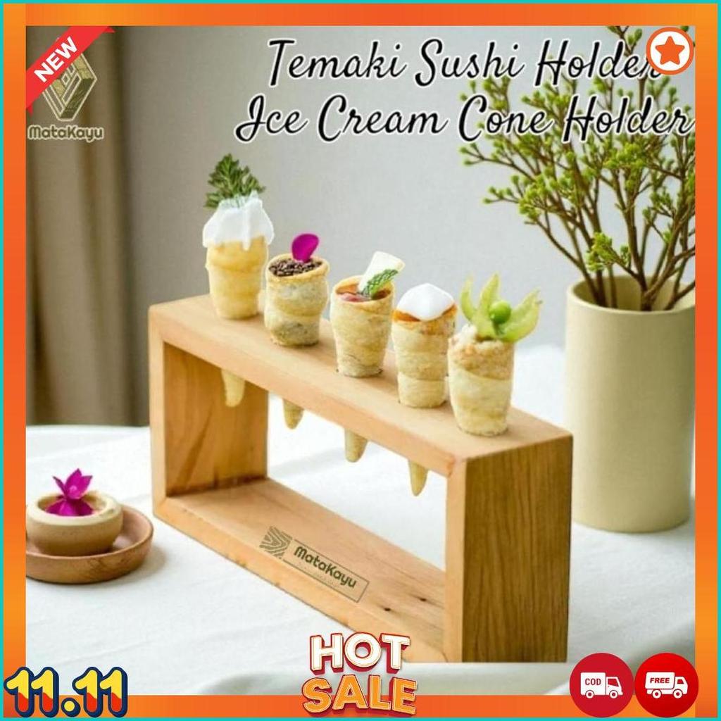 Th-03 Temaki Sushi Holder Tempat Sushi Roll Rak Sushi Cone Es Krim Cone [M1]