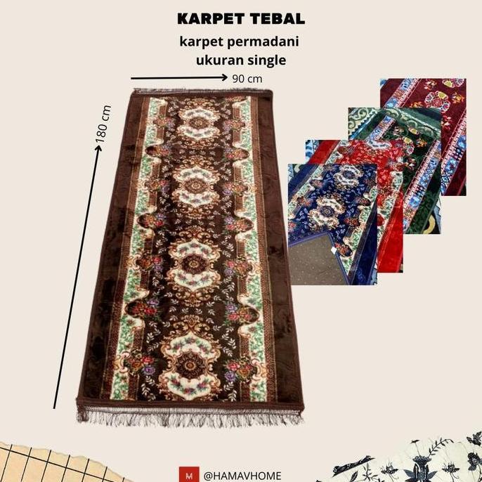 karpet lantai kecil turkey premium, minimalis ukran 170x90 cm