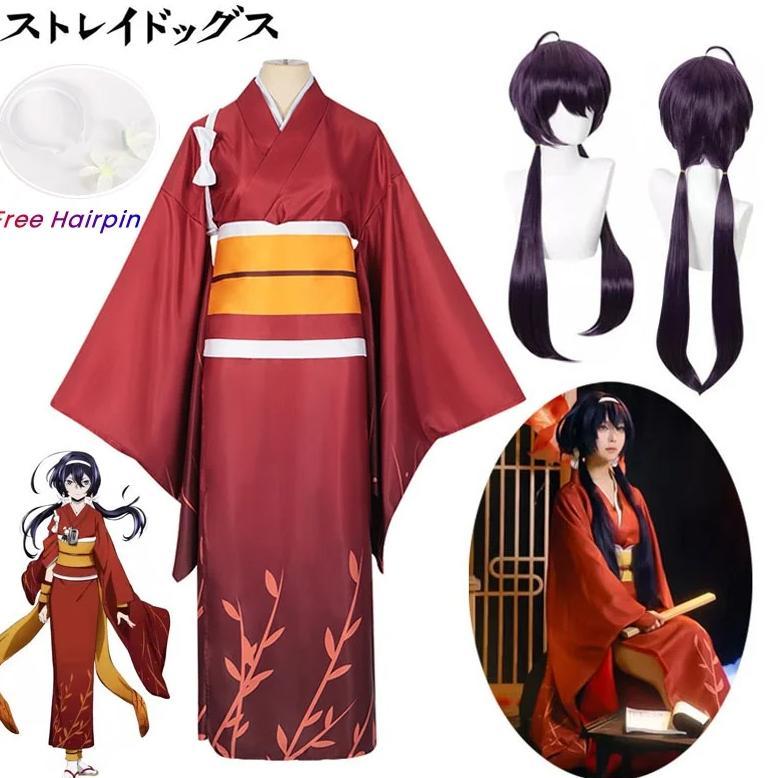 Izumi Kyouka Cosplay Costume Izumi Kyouka Kimono Anime Izumi Kyouka Full Set for  Halloween Party Ou