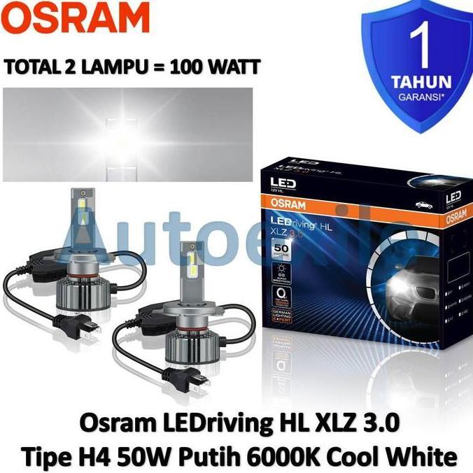 Osram LEDriving XLZ New Gen / Next Level / 3.0 H4 Cool White 6000K Putih Lampu LED Mobil Spark Xenia
