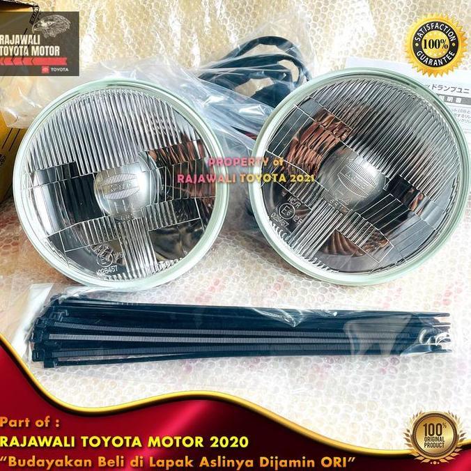 Headlamp Set Hardtop 2F, HJ40 & BJ40 & Suzuki Katana 7" 7inch Lampu Depan Halogen Koito New Original