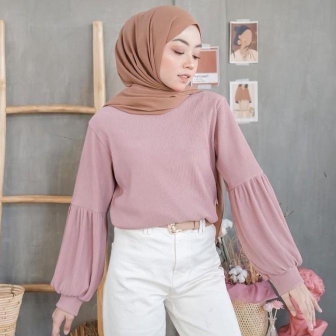 Good- KAOS RIB TANGAN BALON / KAOS RIB PREMIUM LENGAN BALON PREMIUM SOFT