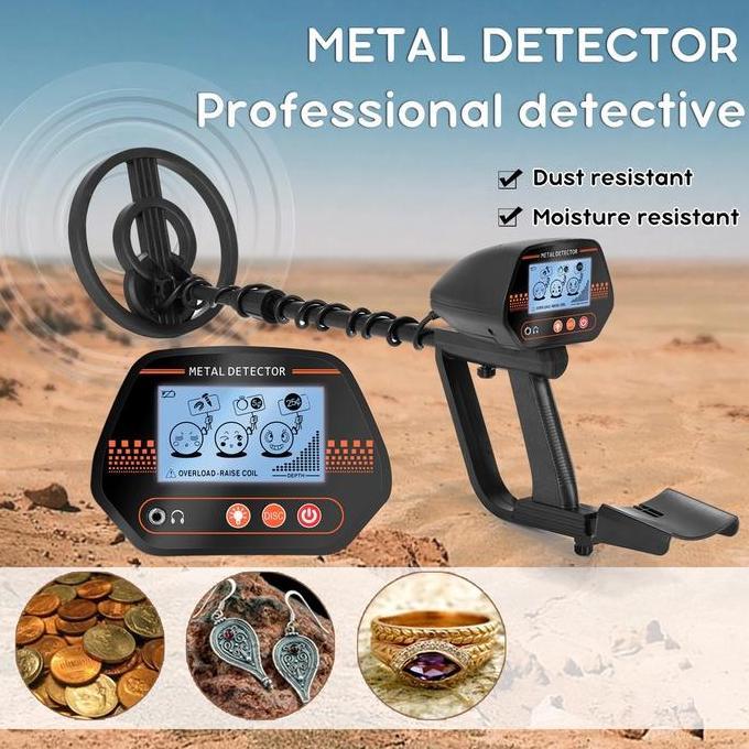 Metal Gold Detector Alat Pendeteksi Logam Emas Koin Waterproof MD-4070 Promo