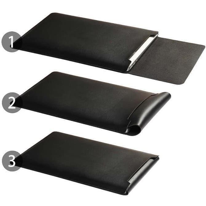 Tas Kulit 13 inch Leather PU FOR Laptop Sleeve Macbook Air Pro Notebook Terlaris
