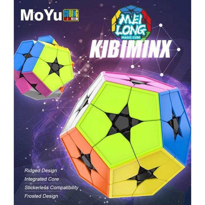 Magic Cube Moyu MFJS Meilong Megaminx 2x2 Kibiminx Stickerless Puzzle Megaminx 2x2x2 Mei Long Ori